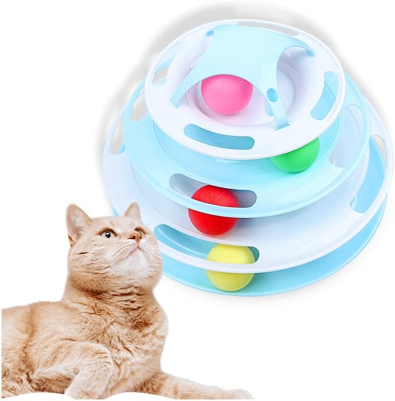 Kalevel Kedi Rulo Oyuncak Parça Hareketli Top ile Interaktif Kedi Oyuncaklar Kapalı Kediler için Hareketleri Zihinsel Stimülasyon Bulmaca