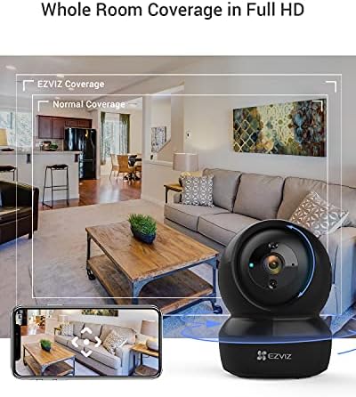 EZVIZ Güvenlik Kapalı Kamera Pan / Tilt 1080P, Akıllı IR Gece Görüşü, Hareket Algılama, Otomatik İzleme, Bebek/Evcil Hayvan Monitörü,