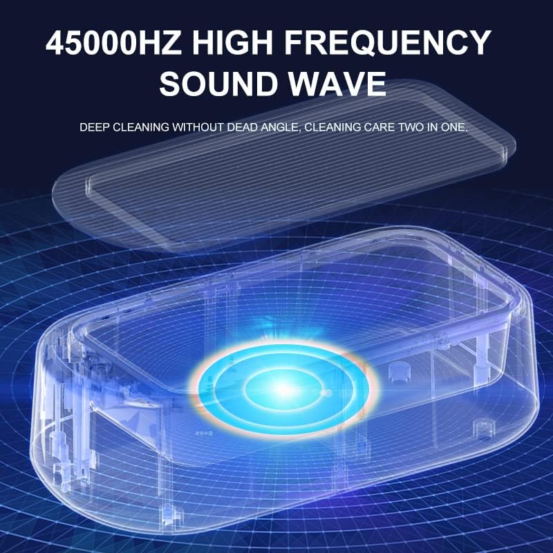 Vkzylıfe 45 kHz Profesyonel Ultrasonik Temizleyici ile Tek Tıklama Temizleme Modu, 600 ml Kapasiteli Taşınabilir Ev Temizleme Makinesi