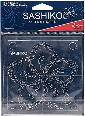 Dikmek Kolay Sashiko Nakış Şablonu 4 x 4in Sakura (Kiraz Çiçeği)