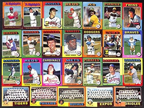 1975 Topps EX/ EX + nr komple 619/660 beyzbol kartı seti orta grd A79709 Dereceli EX/ EX + - Beyzbol Slabbed Çaylak Kartları