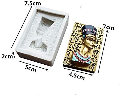 Tongker 4 Set Mısır Firavunu Fondan Silikon Kalıpları Kek Dekorasyon Kek Topper Reçine Polimer Kil Kalıp