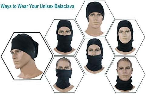 TRAİLSİDE TEDARİK A. Ş.Balaclava Yüz Maskesi Erkekler Kadınlar için, Tam Yüz Kayak Maskesi Hood Taktik Kar Motosiklet Bisiklet Koşu