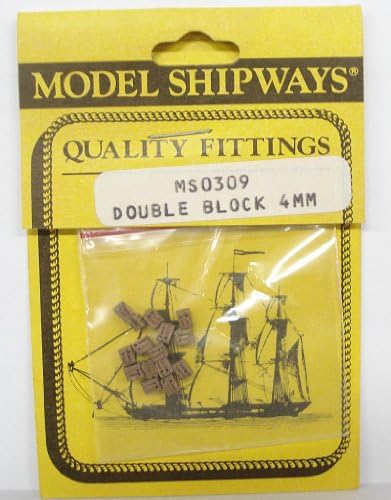 Model Shipways Blok, Çift, Ceviz 5/32 (4mm) 30 / Paket