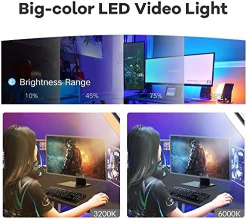 LEPSJGC kısılabilir LED Video lamba paneli ab tak dolgu ışığı üç renkli fotoğraf aydınlatma (Renk: D, Boyut: 0.5 m)