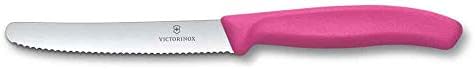 Victorinox İsviçre 2 Parça Paslanmaz Çelik Maket ve Soyma Bıçağı Seti Pembe Fibrox Kolları