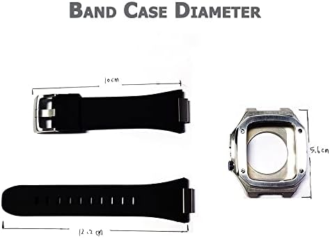 MAALYA Kauçuk Kayış apple saat bandı için 6 SE 5 4 44mm Lüks Modifikasyon Kiti iwatch için 8 7 41mm 45mm Asil Metal Çerçeve Silikon