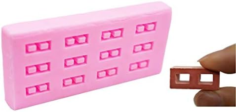 Minyatür Tuğla Kalıp (1: 12 Ölçekli) Kül Blok silikon kalıp için Tuğla DIY, Beton, Alçı, Fondan, Çikolata, Kartları ve Kil, Kek Dekorasyon,