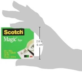 3M 810 0,75 x 1000 inç Scotch Sihirli Bant (12'li paket)