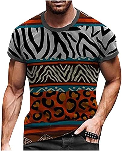Erkek Grafik T-Shirt Vintage Afrika Tribal Çiçek Casual Tops Kısa Kollu Yuvarlak Boyun Baskı Tee Gömlek Bluz S-5XL