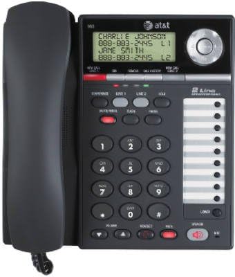Arayan Kimliği Kömürlü AT & T 993 2 Hatlı Telefon