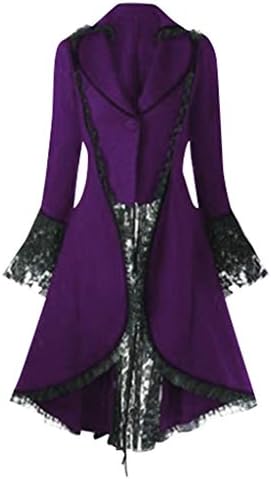 Ortaçağ Steampunk Ceket Kadınlar için Uzun Victoria Yelek Ceket Üst Retro Gotik Victorian Rop Ceket Üniforma