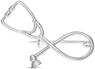 ROSTİVO Stetoskop Broş Pins Kadınlar ve Erkekler için Hemşire Doktor Doktorlar Tıp Öğrencisi mezuniyet hediyesi (Altın)