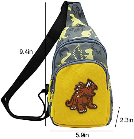 Sevimli Küçük tek kollu çanta Göğüs omuzdan askili çanta Karikatür Dinozor fanny Paketi Crossbody Çanta Seyahat Açık Yürüyüş için