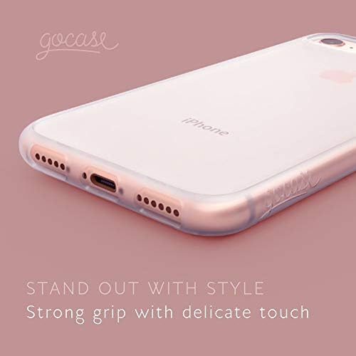 Gocase Gül Altın Vaka iPhone 8 ile Uyumlu Artı Şeffaf Baskı ile Silikon Şeffaf TPU Koruyucu Kılıf Çizilmeye Dayanıklı Cep Telefonu