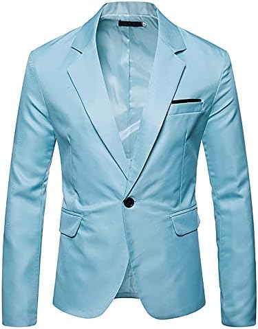 Erkek Takım Elbise Ceketleri, moda Katı Slim Fit Blazer İş Resmi Takım Elbise Rahat 1 Düğme Spor Ceket Akşam Yemeği için
