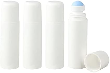 UUYYEO 4 Pcs 100 ml Boş Doldurulabilir silindir Şişe Plastik şişeler üzerinde rulo Kullanımlık Rollerball Şişeleri DIY Deodorant Konteynerler