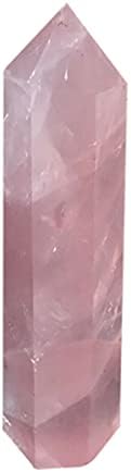 Guolarızı Kaya Kuvars Kristal Değnek Şifa Noktası 2 Adet Taş 40-50mm Doğal Mineral Pembe Ev Dekor (pembe)