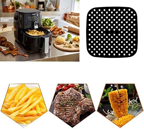 Zerlibeaful Sepet Çubuk Fritöz Gömlekleri Paspaslar Hava Aksesuarları Fritöz Silikon Hava Yeniden Kullanılabilir Mutfak,Yemek ve Bar