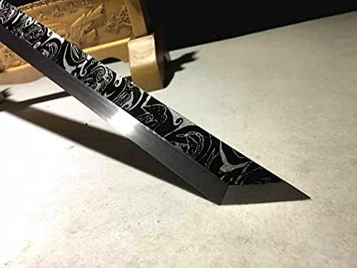 SHZBZB Kılıç El Yapımı Çin Kung Fu Kılıç Keskin Manganez Çelik Bıçak Wushu Kurt Dao Savaş