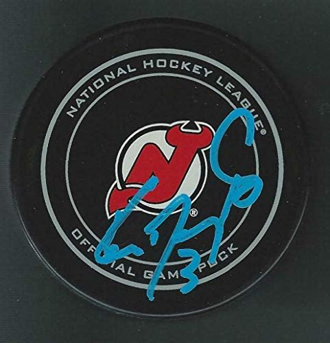 Ken Daneyko İmzaladı New Jersey Devils NHL 100 Resmi Oyun Diski-İmzalı NHL Diskleri