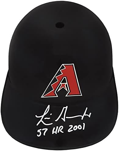 Luis Gonzalez İmzalı Arizona Diamondbacks Hatıra Eşyası Çoğaltma Vuruş Kaskı w / 57 Saat 2001 İmzalı MLB Kaskları