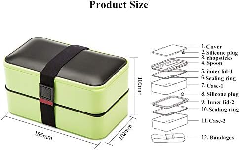 CUJUX yemek kabı PP / Silikon 1200 ml Bento Kutusu Sofra Çevre Dostu BPA Ücretsiz Sağlıklı Taşınabilir Gıda Saklama Kabı YENİ (Renk
