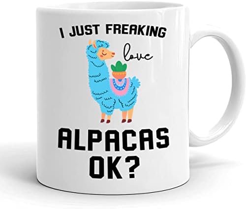 Ben Sadece Freaking Aşk Alpaka Alpaka Fan Lover Kupalar-Komik-Sarcasm-İlham Doğum Günü Hediyeleri-Seramik Kahve Kupa 11 oz
