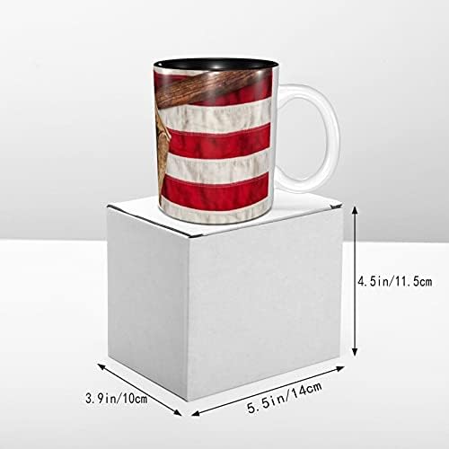 Vintage Beyzbol Abd Amerikan Bayrağı Komik Kahve Fincanları Seramik Kupa Erkekler Kadınlar için Çay 11 Oz Yenilik Benzersiz En İyi