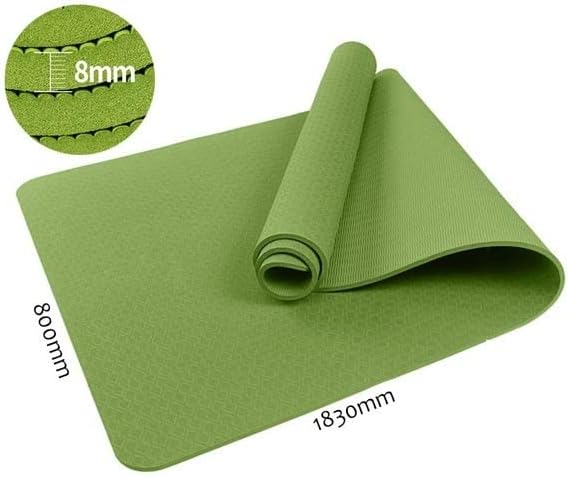YFQHDD Acemi 8mm Yoga Mat Düz Renk TPE Fitness Pilates Kat Egzersiz Pedleri