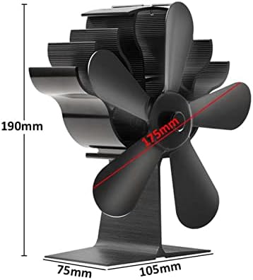 XFADR SRLİWHİTE 5 Bıçaklar İsı Powered Soba Fan Siyah Şömine Günlük Ahşap Brülör Eko-Fan Sessiz Ev Şömine Fan Verimli ısı Dağılımı