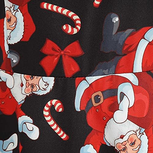 Kadın Noel Vintage Elbiseler Komik Noel Grafik Baskı Elbise 50s Dantel Kolsuz Retro Kokteyl Parti askı elbise
