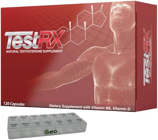 Erkekler için TestRX Testosteron Güçlendirici ve 7 Günlük Hap Düzenleyici | Test RX Tongket Ali ile Doğal Erkek Test Destek Takviyesi