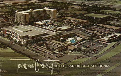 Kasaba ve Ülke Oteli San Diego, Kaliforniya CA Orijinal Vintage Kartpostal