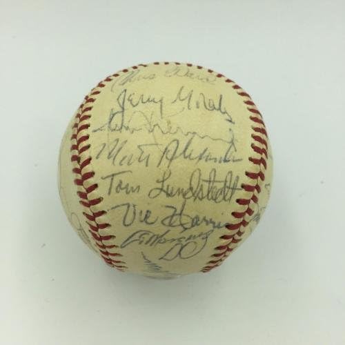 1974 Chicago Cubs Takımı Beyzbol İmzaladı Ernie Banks Billy Williams JSA ORTAK İmzalı Beyzbol Topları