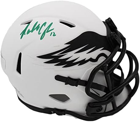 Randall Cunningham Philadelphia Eagles Speed Lunar NFL Mini Kask İmzaladı-İmzalı NFL Kaskları