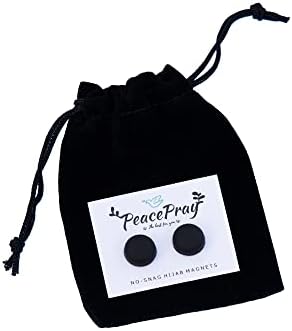 PeacePray 2 Pairs Premium Güçlü Başörtüsü Manyetik Pimleri saklama çantası, Takılmayan Çok Kullanımlı Başörtüsü Mıknatısları, İğnesiz