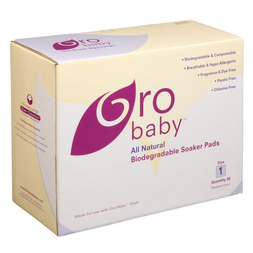Gro Baby Bio Soaker Pads 50-Count, Beyaz, Boyut 1 (Üretici tarafından Üretilmiyor)