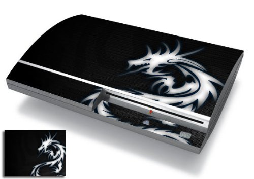 Paket Canavar Vinil Skins Sony Playstation PS3 Oyun Konsolu Kapak Ön Kapak Koruyucu Sticker Sanat Çıkartması Aksesuar-Mavi Ejderha