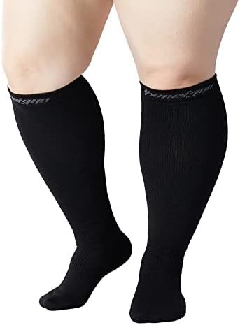 HGRTYXS Sıkıştırma Çorap İçin Kadın Erkek, Artı Boyutu Sıkıştırma Çorap Erkek Kadın, Geniş Buzağı Sıkıştırma Çorap Destek Çorap, ekstra