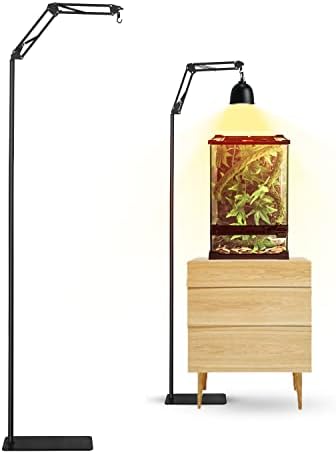 Tabanı ile Sürüngen lamba standı Ekstra uzun, ayarlanabilir yükseklik ve genişlik zemin sürüngen lamba tutucu stand braketi Sürüngen