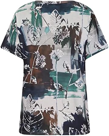 Bayan Tee Sonbahar yaz giysileri Moda Kısa Kollu V Boyun Pamuk Grafik Salonu Üst Gömlek Bayanlar için J5 J5