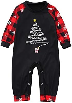Eşleşen Aile Pijama Seti Aile Eşleştirme Noel Pijama Seti Ekose Kollu Güzel Tatil Desen Baskı