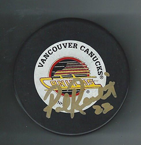 Paul Reinhart İmzalı Vancouver Canucks Hendek Diski - İmzalı NHL Diskleri