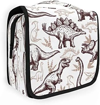 Hayvan Dinozor Desen Asılı makyaj çantası Kadın Erkek için, Taşınabilir Makyaj çantası düzenleyici kozmetik çantası Çanta Kılıfı için