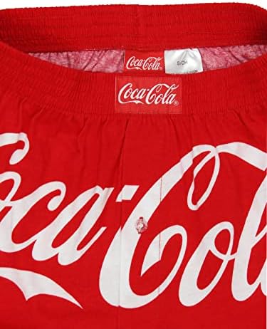 Coca-Cola Diyet Kola Logo Erkek Yenilik Düğme Fly Boxer Salonu Şort