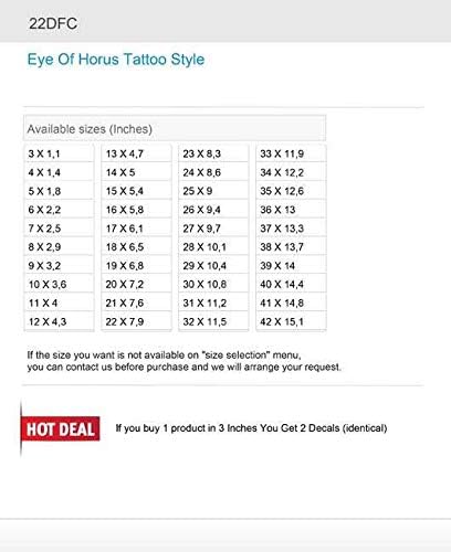 Etiket Çıkartmaları Horus'un Gözü Dövme Stili 30 X 10,8