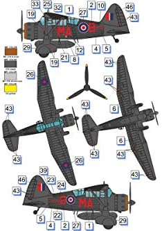 Dora Kanatları DW48005 Percival P. 10 Vega Martı 1/48 Ölçekli Askeri Uçak Plastik model seti