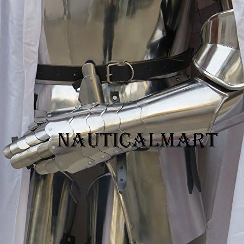 NauticalMart Ortaçağ Fonksiyonel Çelik Zırh Şövalye Eldiveni