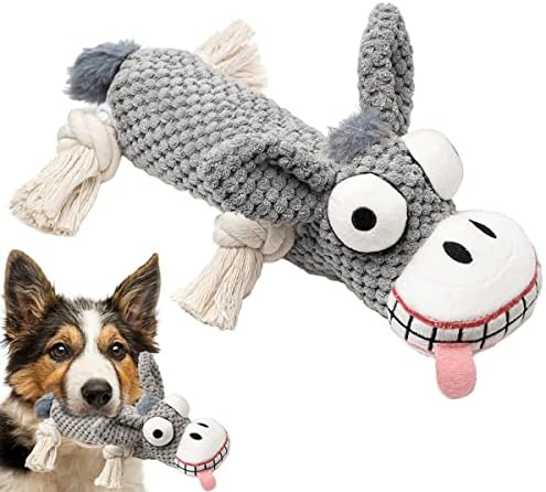 PAZ'IN HEDİYESİ Köpek Oyuncakları İnteraktif, Köpek Oyuncakları Diş Çıkarma, Köpek Gıcırtılı Oyuncak, Pamuklu Malzeme ve Kırışık Kağıtlı